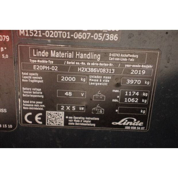 2019 Linde E20PH-02-42990361