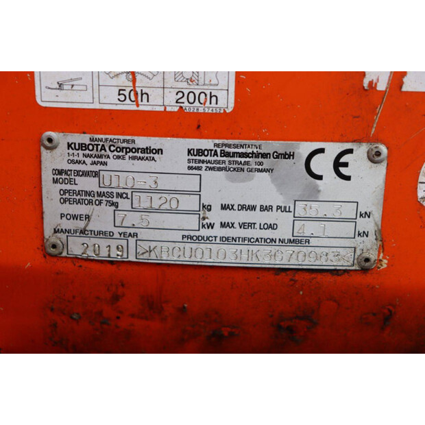 2019 KUBOTA U10-3-42990823