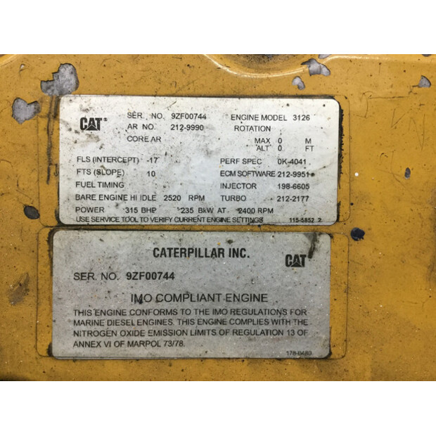 CATERPILLAR 3126B 9ZF-2129990 USED-43007440