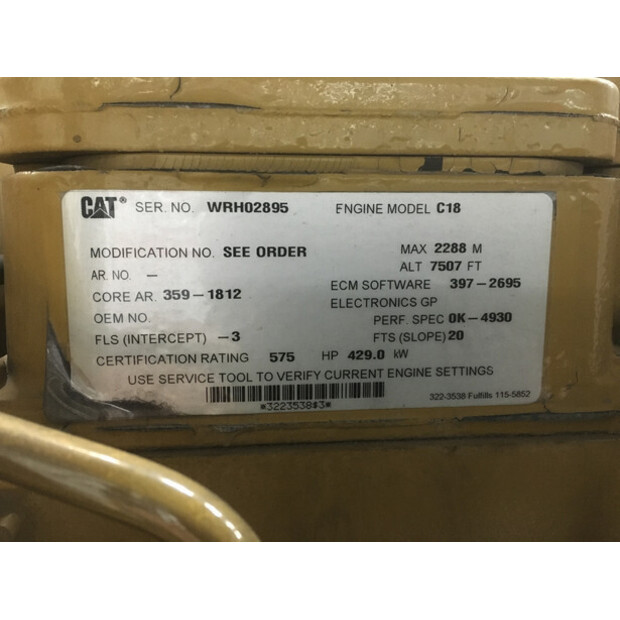 CATERPILLAR C18 WJH-3591812 USED-43007552