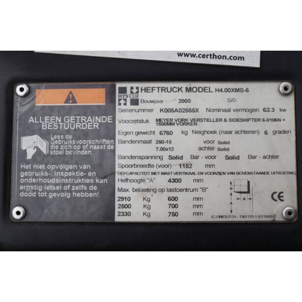 2000 Hyster H4.00XMS-6-43011926