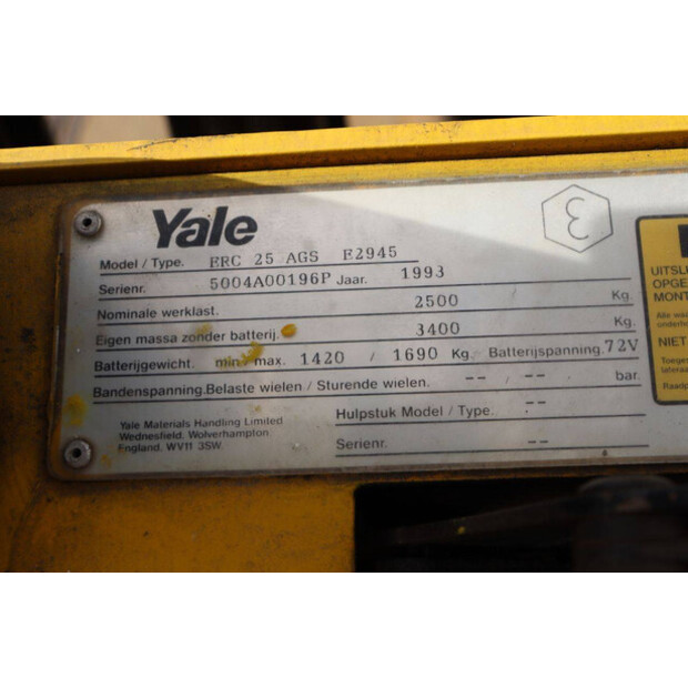 1993 Yale ERC 25 AGS-43011972