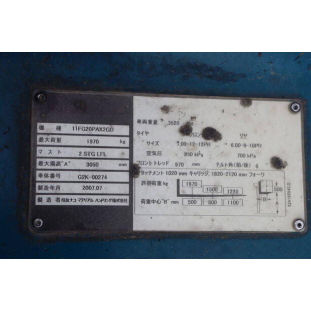 2007 Sumitomo 11FG20PAX2GD-43012492