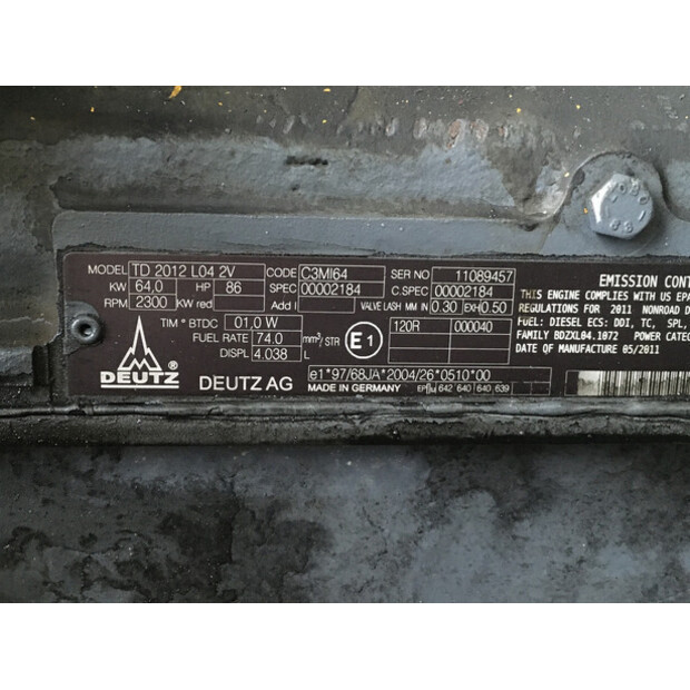 DEUTZ TD2012L04 MECH. USED-43012642