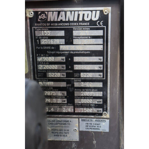 2008 Manitou MLT1035-43013200