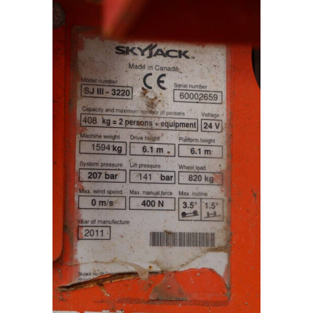 2011 SkyJack SJ III - 3220-43013908
