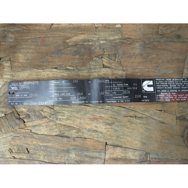 CUMMINS QSM11 CPL2829 USED-43013972