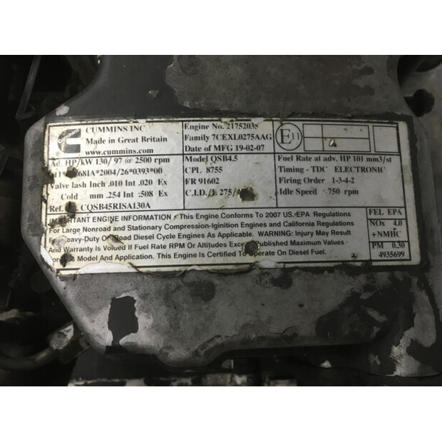 CUMMINS QSB4.5 COMMONRAIL USED-43014009