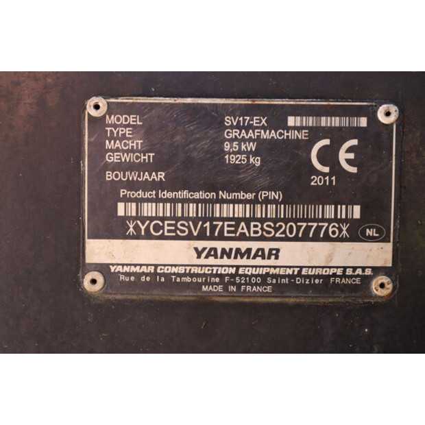 2011 YANMAR SV17-EX-43014088