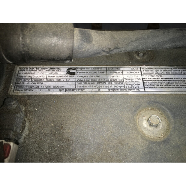 CUMMINS QSB6.7 COMMONRAIL USED-43014188