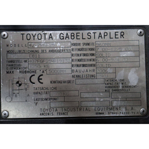 2006 Toyota 42-7FGF25-43030635