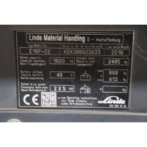 2016 Linde E16P-02-43031269