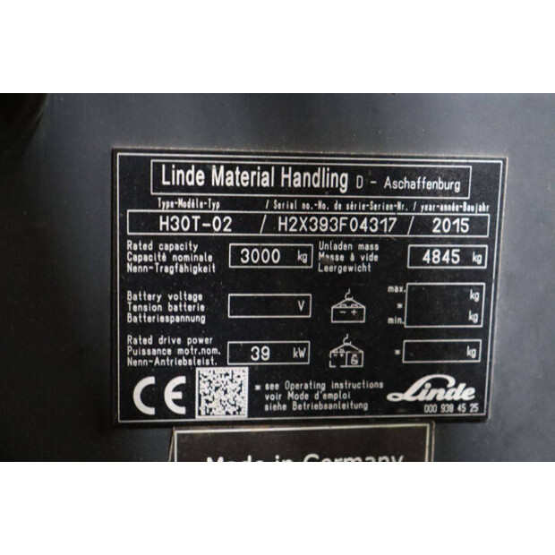 2015 Linde H30T-02-43031320