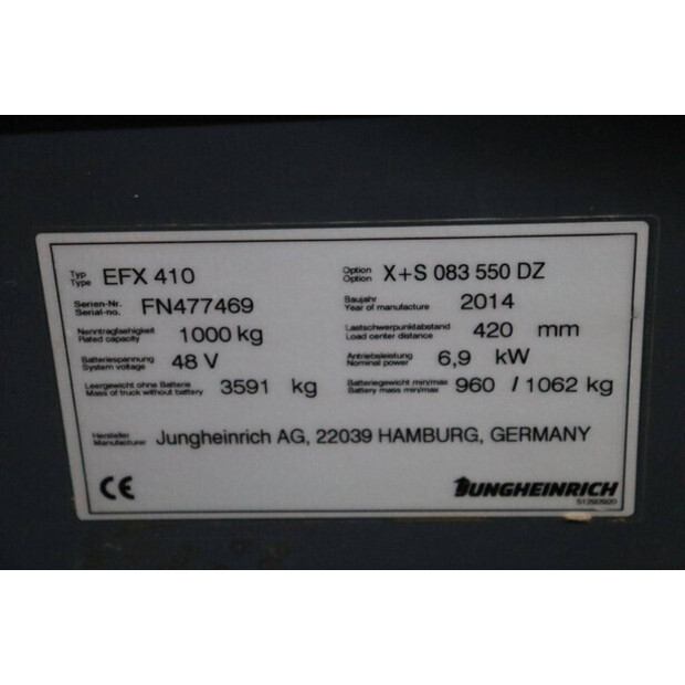 2014 Jungheinrich EFX 410-43031527