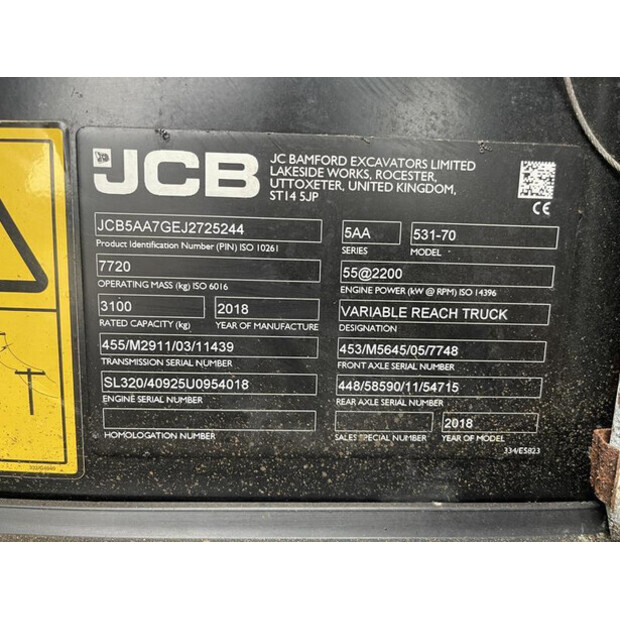 2018 JCB 531-70-43045594