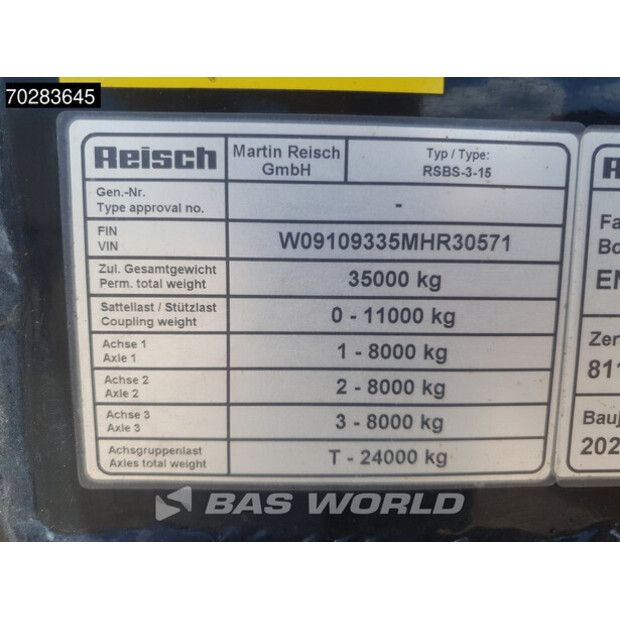 2021 Reisch RSBS-3-15 3 axles LANG-LKW Lift Axle Very good condition-43046167
