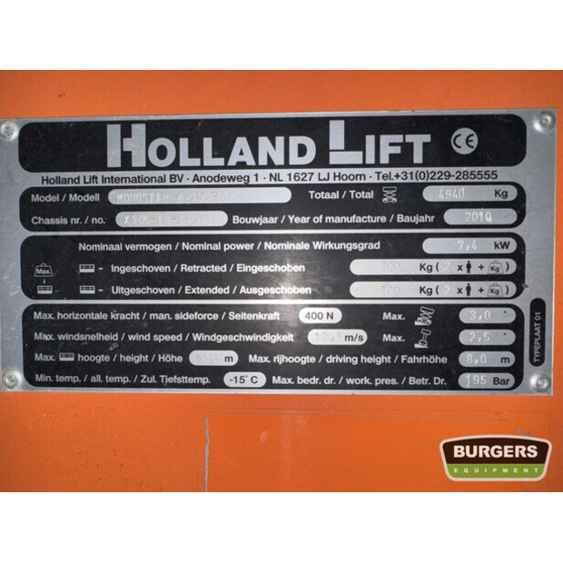 2010 Holland Lift X-105 EL18-43049182