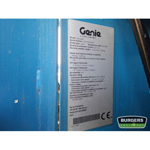 2008 Genie GS4390 RT-43049374