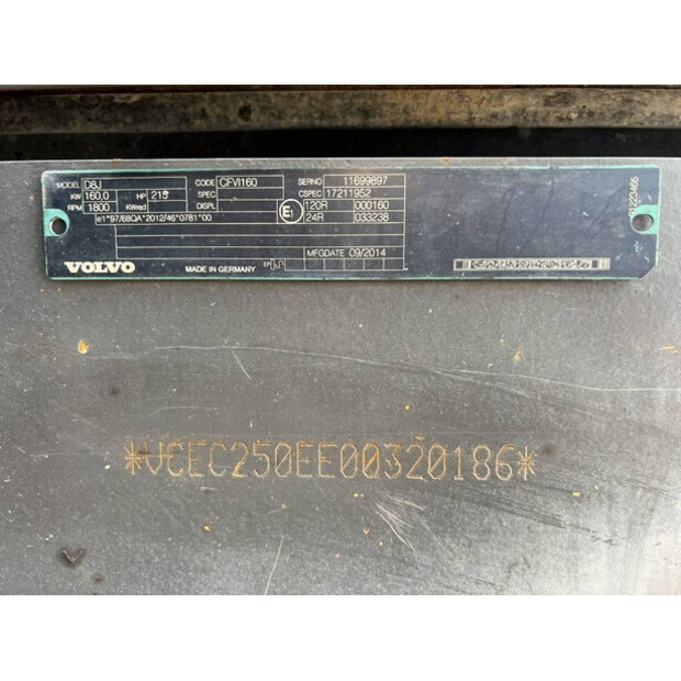 2015 Volvo EC250EL-43056088