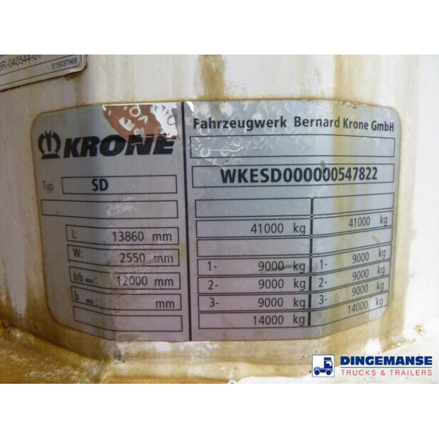 2012 Krone Curtain side trailer SD-43063163