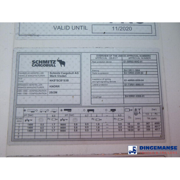 2014 شميتز كارجوبول Frigo trailer + Carrier Vector 1550-43064123