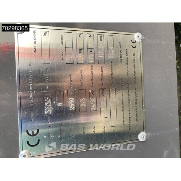 2024 Zoomlion ZS0812AC-Li-43091465