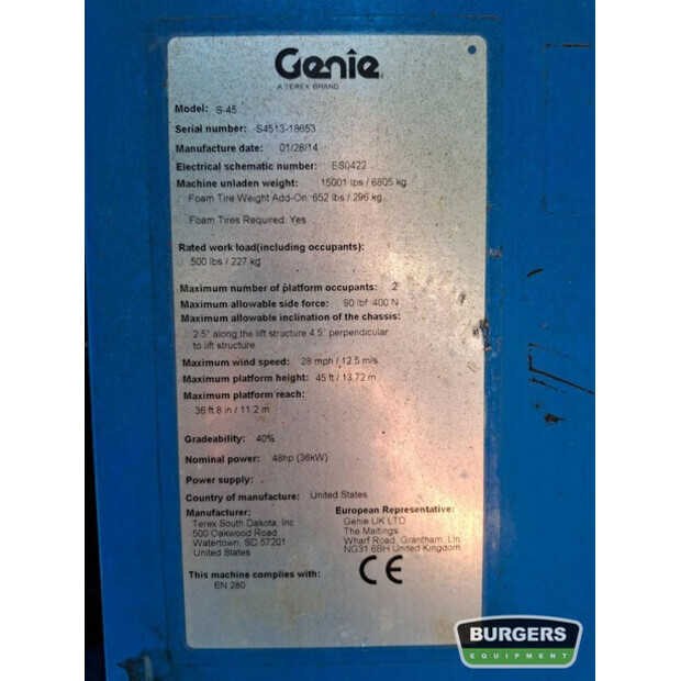 2014 Genie S45-43115803