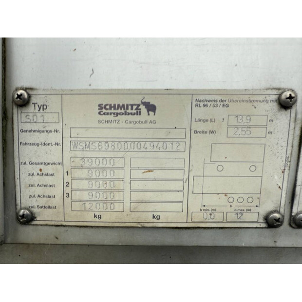 2001 Schmitz Cargobull S01-43137883