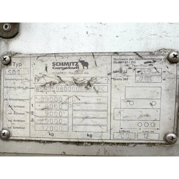 2002 Schmitz Cargobull S01-43137996