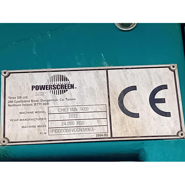 2022 PowerScreen Chieftain 1400-43158079