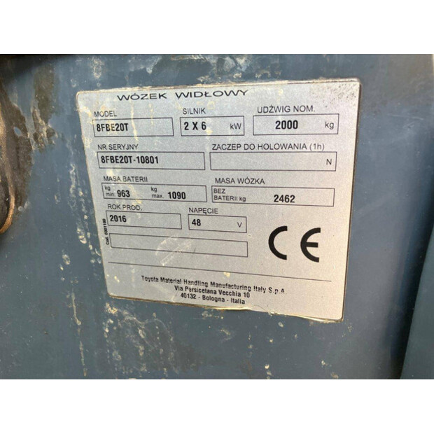 2016 تويوتا 8FBR20T-43184584