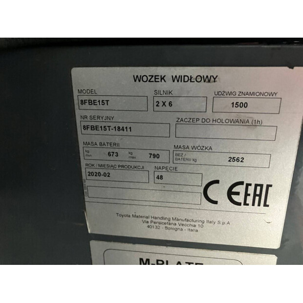 2020 Toyota 8FBE15T-43185303