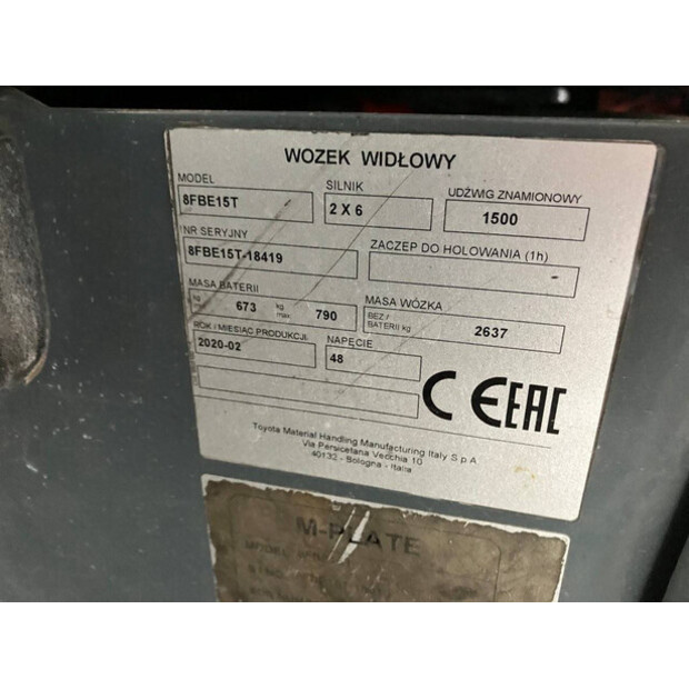 2020 Toyota 8FBE15T-43185345