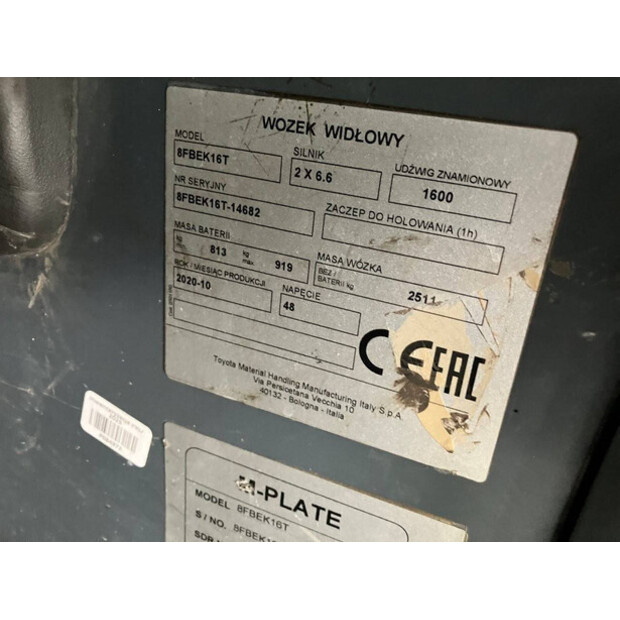 2020 Toyota 8FBEK16T-43185359