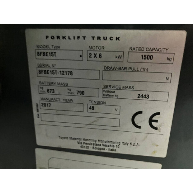 2017 Toyota 8FBE15T-43185435