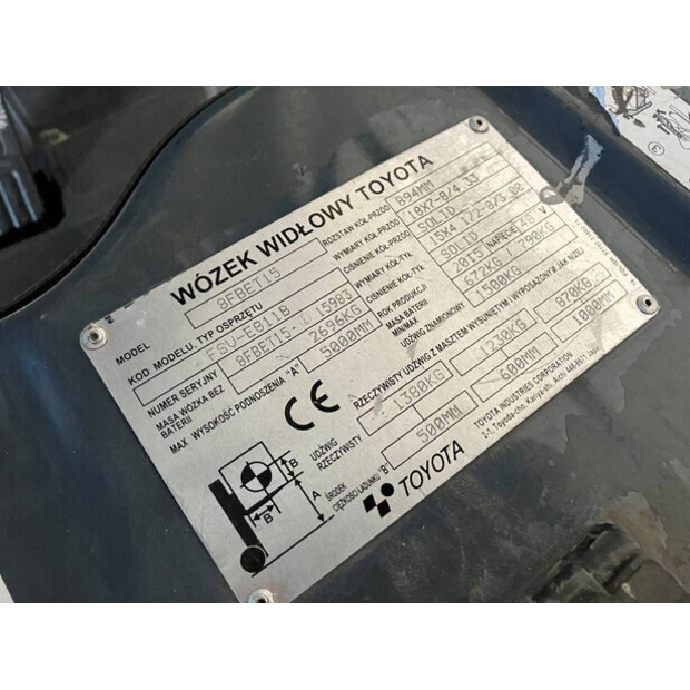 2015 Toyota 8FBET15-43185449