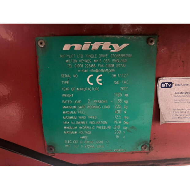 2007 Niftylift 150TAC-43185555
