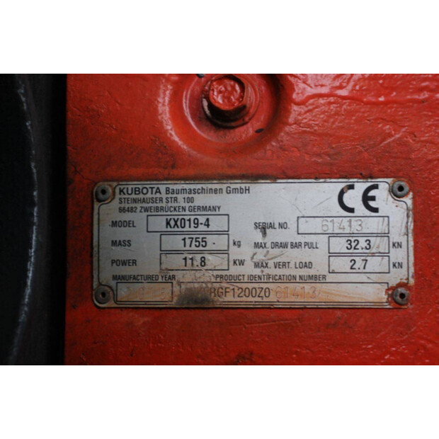 2015 KUBOTA KX019-4-43200167