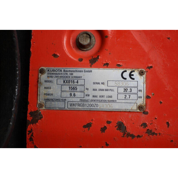 2015 KUBOTA KX016-4-43200493