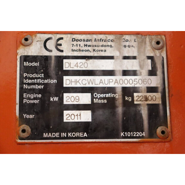 2011 Doosan DL420-43201535