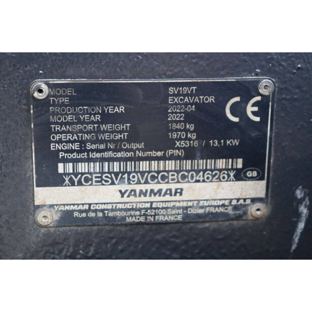 2022 YANMAR SV19VT-43202238