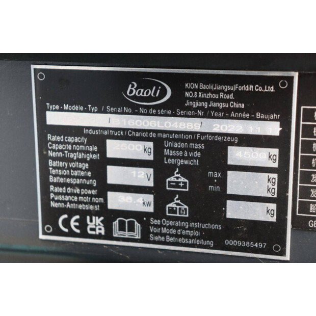 2022 BAOLI KBD25-43202300