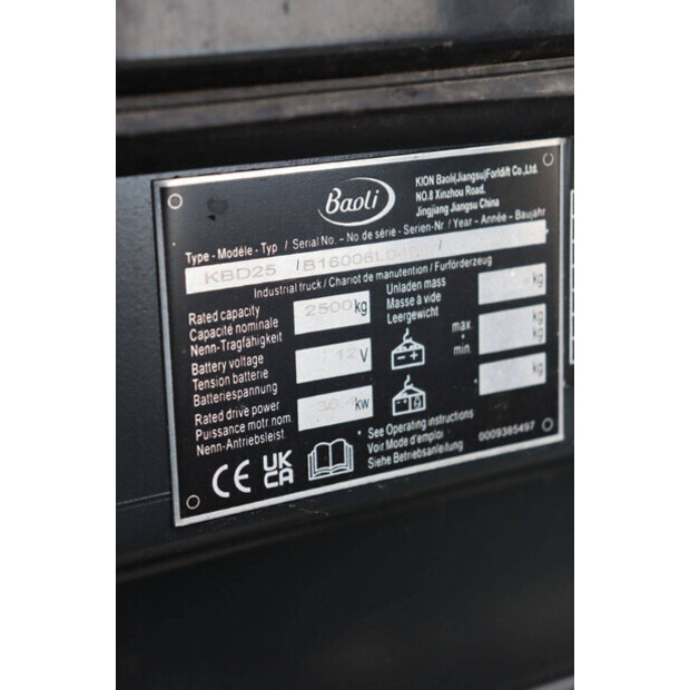 2022 BAOLI KBD25-43202301