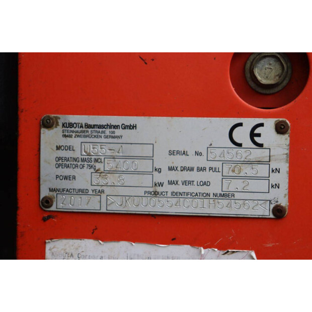 2017 KUBOTA U55-4-43203576