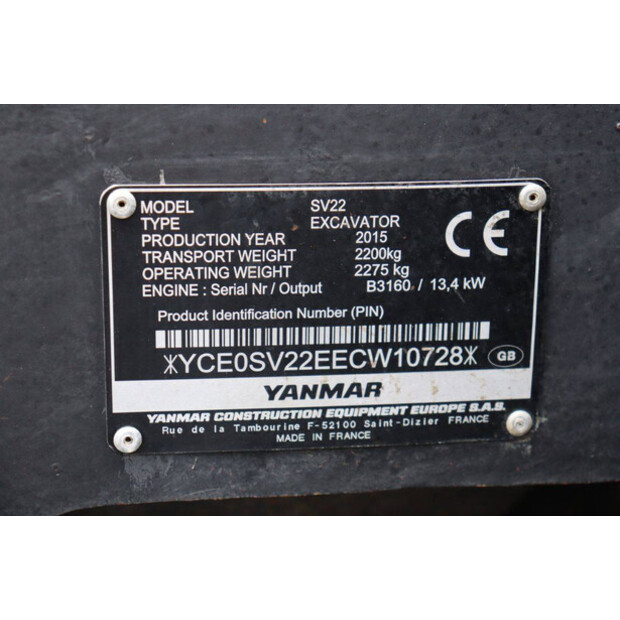 2015 YANMAR SV22-43204706