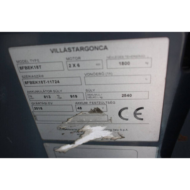 2018 Toyota 8FBEK18T-43206656