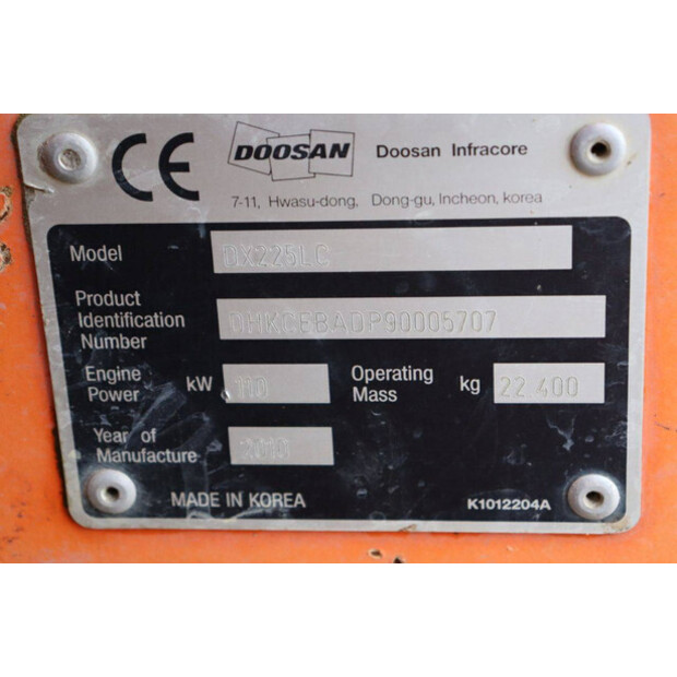 2010 Doosan DX225LC-43207485