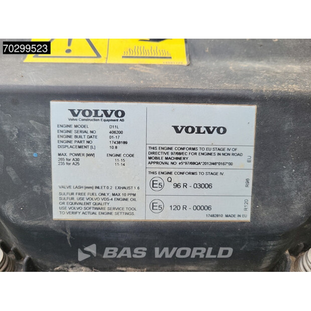 2017 Volvo A30G-43252184