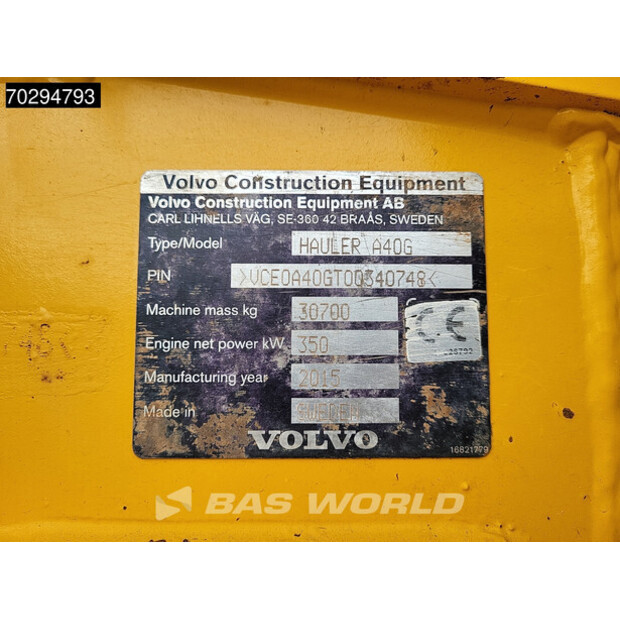 2015 Volvo A40G-43252249