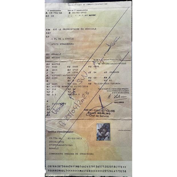 2012 Renault Master-43277722